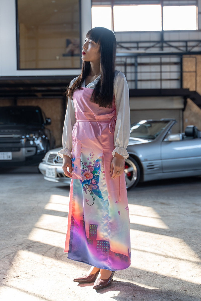 NEW　kimono apron dress 「優You」