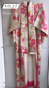 (МTО)kimono off shoulder dress　「灯Akasi」